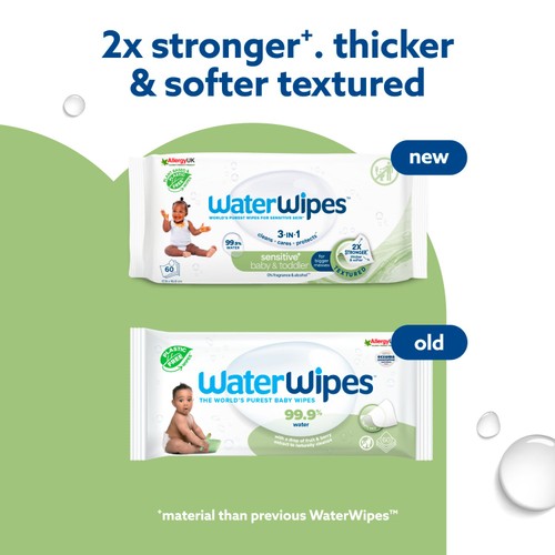 Waterwipes Biodegradable Textured Baby Wipes 60 Pack