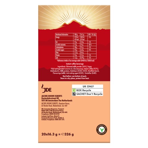 Kenco Classic Latte 20x16.3 Sachets