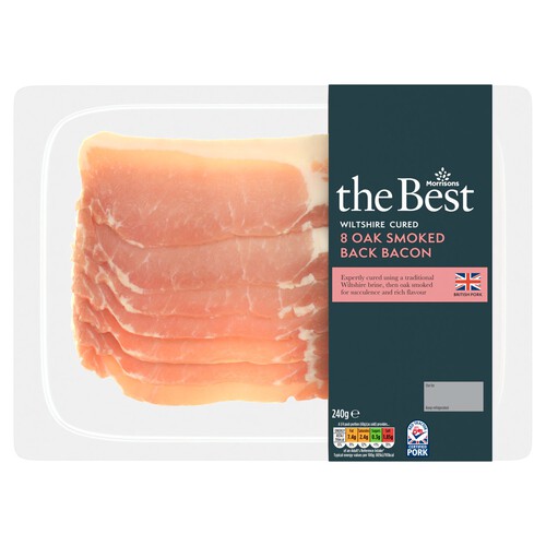 Morrisons The Best Wiltshire Cured 8 Oak Smoked Back Bacon 