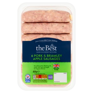 Morrisons The Best 6 Thick Pork Sausages 400g