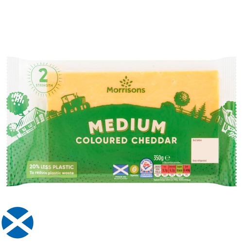 Morrisons Scottish Medium Cheddar Cheese 350g