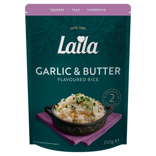 Laila Garlic & Butter Flavoured Rice 250g