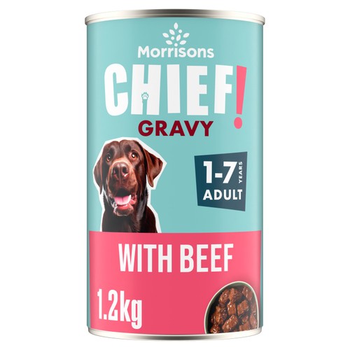 Morrisons Complete Dog Food Chunks In Gravy With Beef & Veg