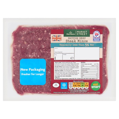 Morrisons British Beef Steak Mince 5% Fat 500g
