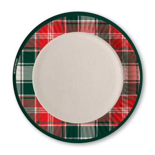 Nutmeg Home Christmas Tartan Plates