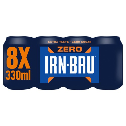 IRN-BRU ZERO Sugar Soft Drink Can Multipack 8x330ml