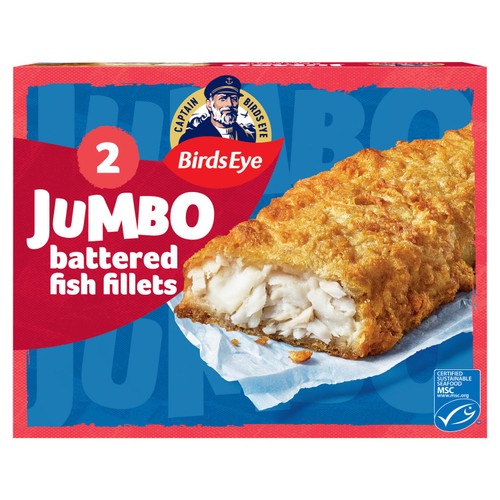 Birds Eye 2 Jumbo Battered Fish Fillets