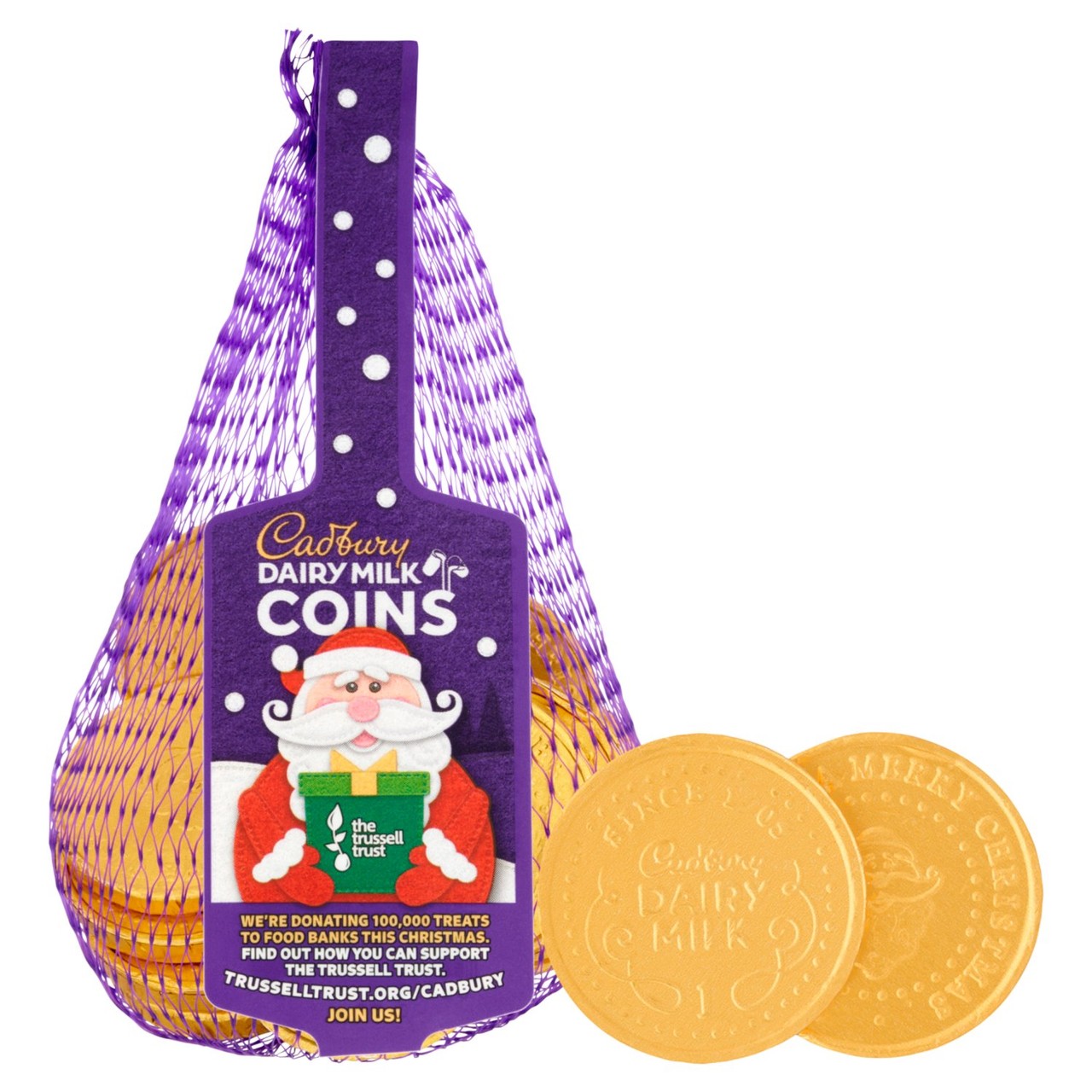 Cadbury Dairy Milk Chocolate Xmas Coins Bag