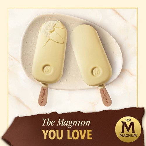 Magnum White Chocolate Ice Cream Sticks 3 x 100ml