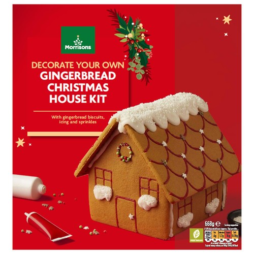 Morrisons Decorate Your Own Gingerbread Christmas House Kit 668g