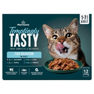 Morrisons Temptingly Tasty Cat Mixed Selection In Jelly 12 x 100g