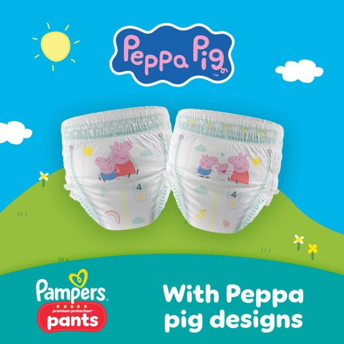 Pampers Premium Protection Nappy Pants Size 4, 54 Nappies Jumbo+ Pack