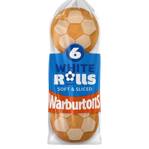 Warburtons Sliced Soft White Rolls