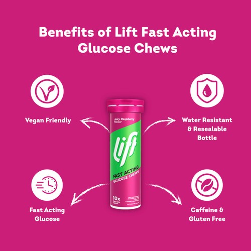 Lift Glucose Tablets Raspberry