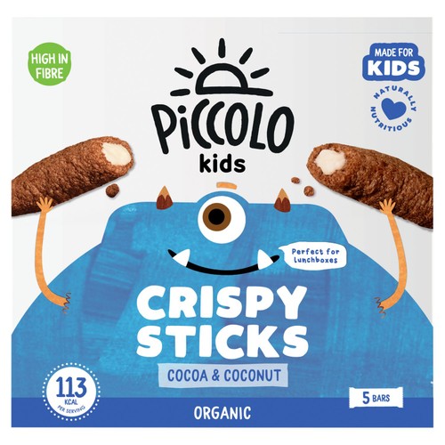 Piccolo Kids Organic Cocoa & Coconut Crispy Sticks 5 x 25g