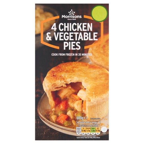 Morrisons 4 Chicken & Vegetable Pies