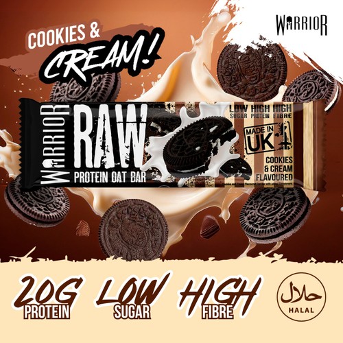 Warrior Raw Protein Flapjack Cookies And Cream 75g