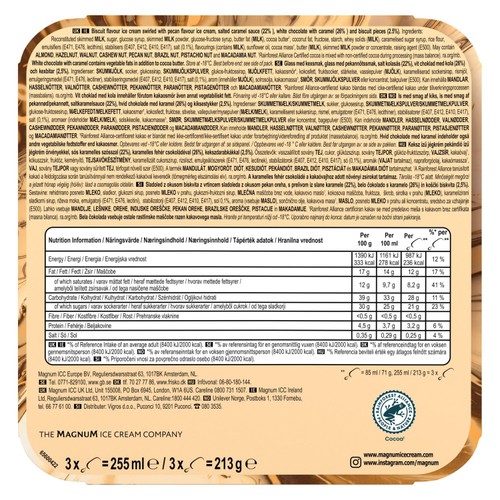 Magnum Double Gold Caramel Billionaire Ice Cream Sticks 3 x 85ml