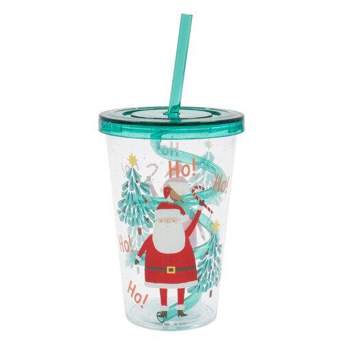 Nutmeg Christmas Twisty Straw Tumbler Santa