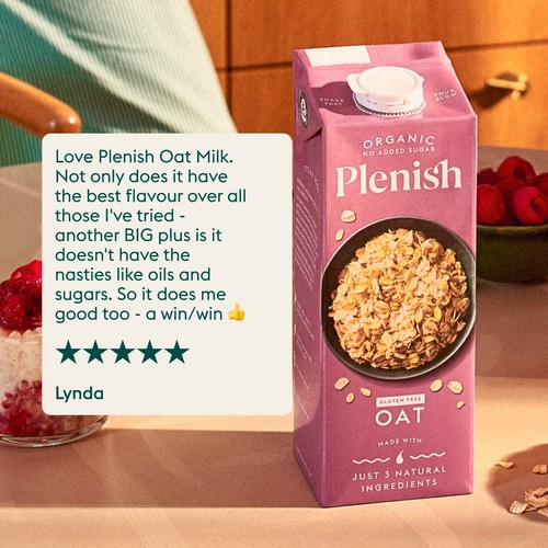 Plenish Organic Gluten Free Oat 1L