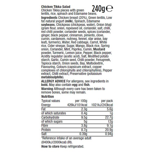 Applied Nutrition High Protein Chicken Tikka Salad Bowl   240g