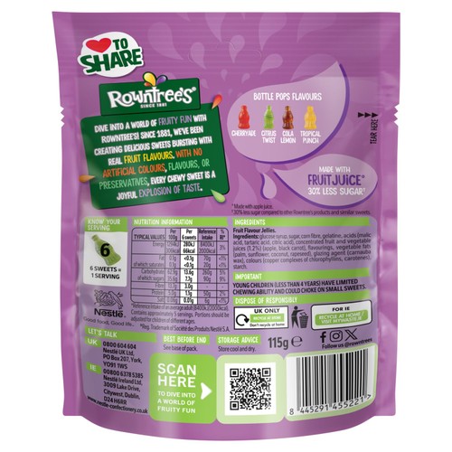 Rowntrees Bottles Pouch  115g
