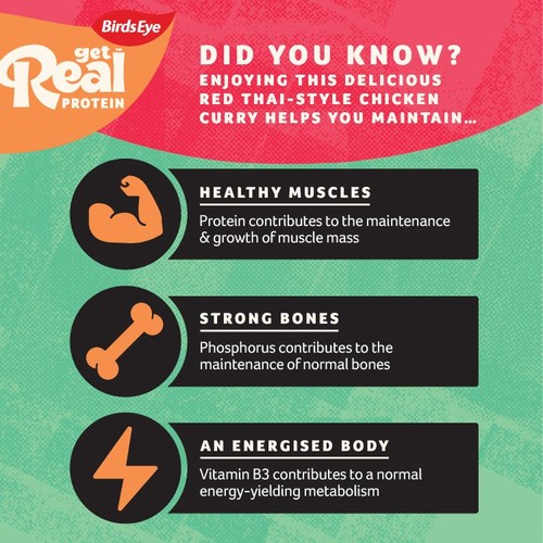 Birds Eye Get Real Protein Thai Red Chicken Curry 