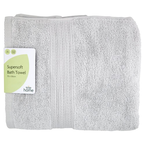 Morrisons Supersoft Pearl Grey Bath Towel