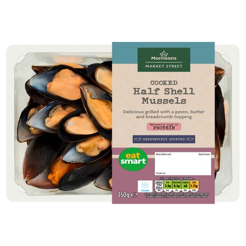 Morrisons Cooked Half Shell Mussels 