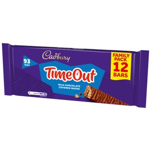 Cadbury Timeout Chocolate Wafer Bars  12 x 18g