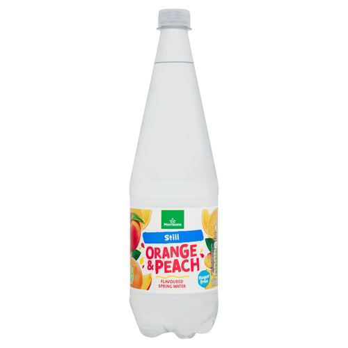 Morrisons no added sugar still orange peach spring water