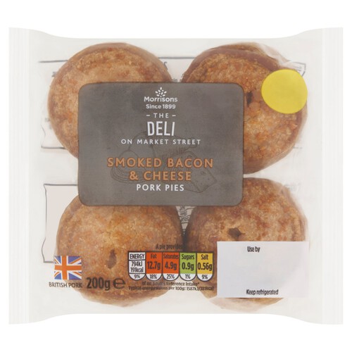 Market Street Deli Smoked Cheese & Bacon Mini Pork Pies