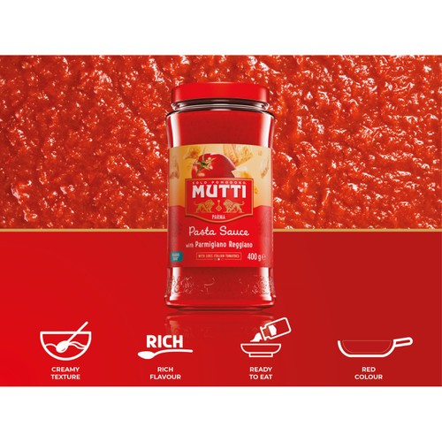 Mutti Tomato Pasta Sauce with Parmigiano Reggiano 400g