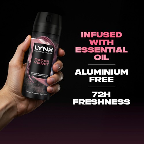 Lynx Fine Fragrance Collection Deodorant Bodyspray Cocoa Velvet 150ml