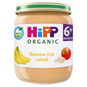 HiPP Organic Banana Rice Breakfast Baby Food Jar 4+ Months 125g