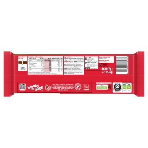 KitKat 2 Finger Gingerbread 8pk 165.6g