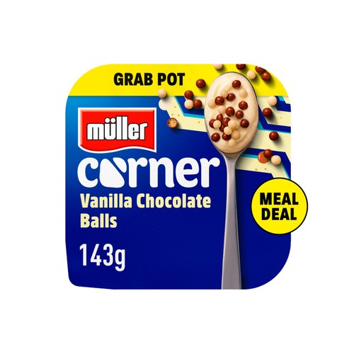 Muller Corner Vanilla Chocolate Balls Grab Pot  143g