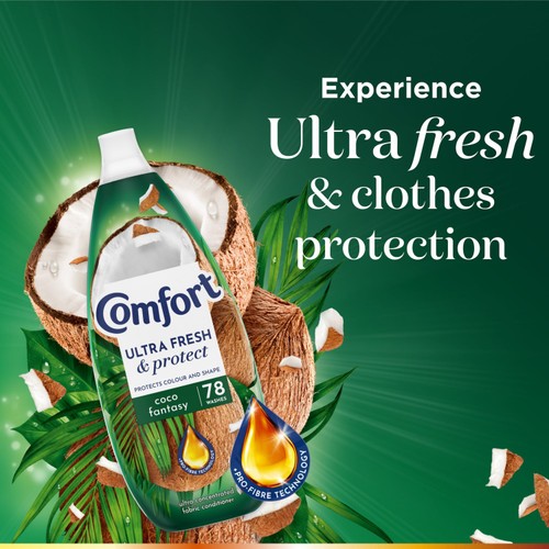 Comfort Ultra Fresh & Protect Fabric Conditioner Coco Fantasy 78 Washes