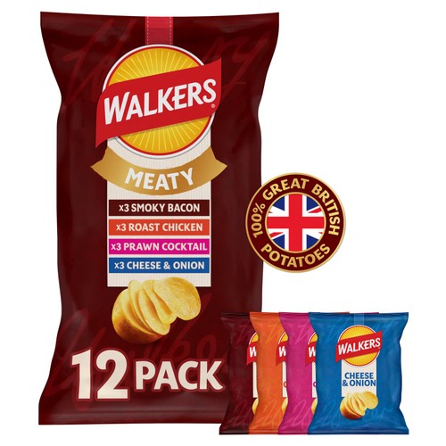 Walkers Meaty Variety Multipack Crisps 