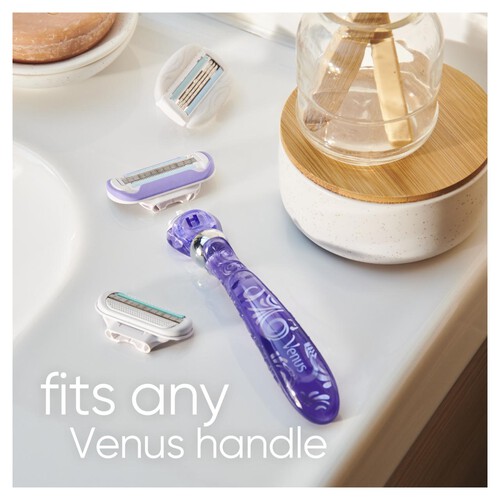 Venus Swirl Flaxball Razor for Women and 3 Refill Razor Blades