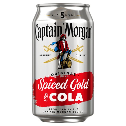 Captain Morgan Original Spiced Gold & Cola 5% vol 330ml Ready to Drink Can