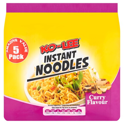 Ko - Lee Instant Noodles Curry Flavour 5 Pack