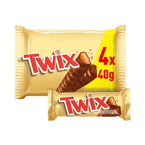 Twix Caramel & Milk Chocolate Fingers Twin Biscuit Snack Bars Multipack 
