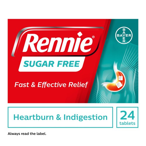 Rennie Sugar-Free Heartburn & Indigestion Chewable Tablets