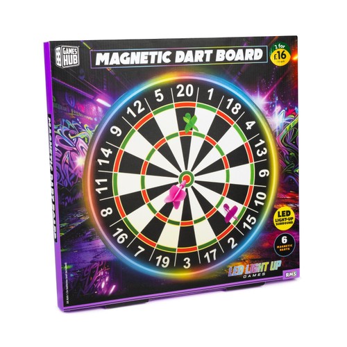 Led Dart Board With Magnetic Darts