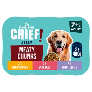 Morrisons Senior Dog Food Meat Chunks In Jelly