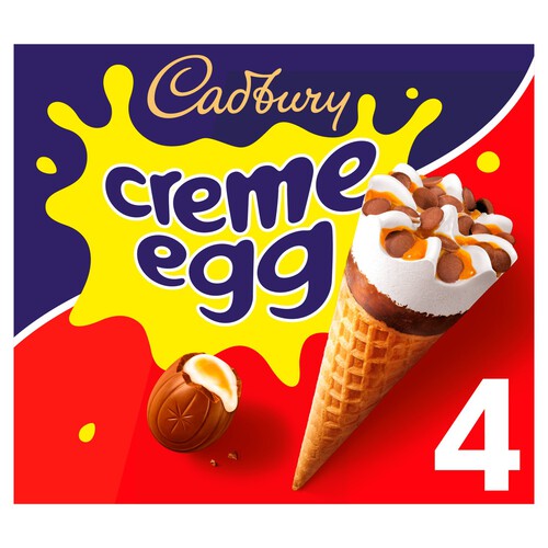 Cadbury Creme Egg Ice Cream Cones 