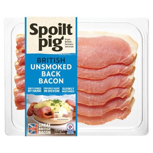 Spoiltpig Unsmoked Dry Cured Back Bacon Rashers
