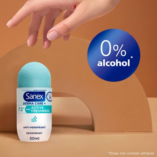 Sanex Derma Care+ Active Fresh 72hr Roll On Deodorant 50ml