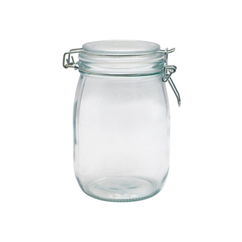 Nutmeg glass clip top jar
